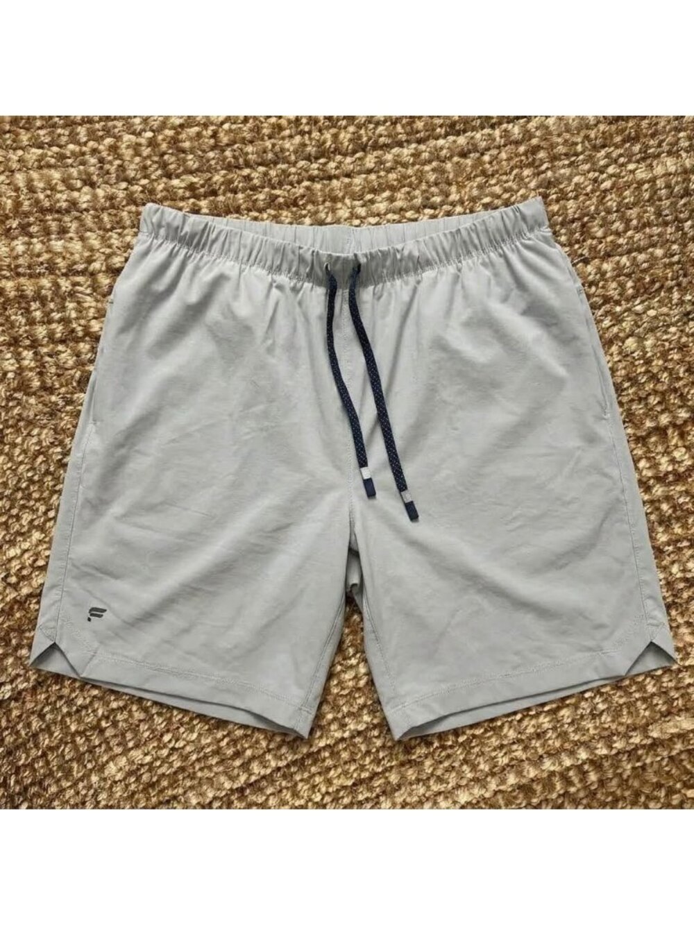 Fabletics Mens Athletic Workout Shorts Drawstring Grey Lined XL
